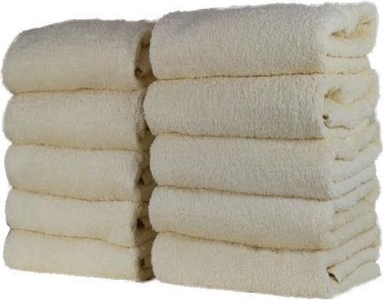 Katoenen Handdoek - Crème - Set van 9 Stuks - 50x100 cm - Heerlijk zachte badhanddoeken