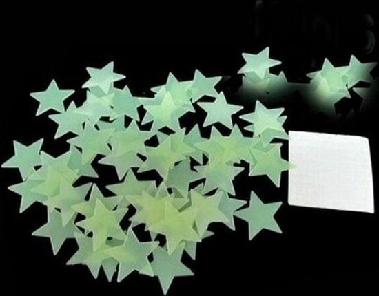 opleggen geduldig Sta op 100 x Glow in the Dark Ster voor sterrenhemel | bol.com