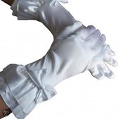 Jessidress Communie Handschoenen met grote Strik - Wit