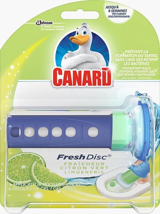 Canard Nettoyant WC bloc sanitaire Fresh Disc Active Eucalyptus 6 disques  gel