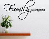Muursticker - Family Is Everything - 40x83 - Zwart