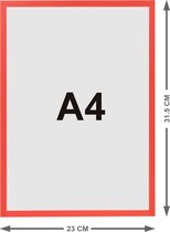 Magnetische Insteekhoezen A4 Rood - Set van 5 stuks