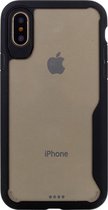 Shop4 - iPhone Xs Hoesje - Bumper Back Case Zwart
