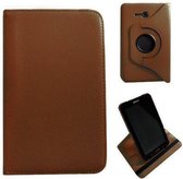 Samsung Galaxy Tab 3 T110 7 Inch Leather 360 Degree Rotating Case Bruin Brown