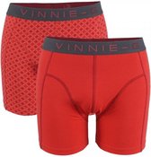 Vinnie-G boxershorts Flamingo Rood - Print 2-pack