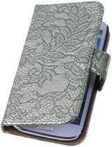 Lace Donker Groen Samsung Galaxy S4 Book/Wallet Case/Cover Hoesje