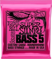 Ernie Ball EB2824 40-125 5-string Super Slinky nikkel Plated - Snarenset voor 5-string basgitaar