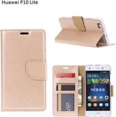 Paxx® Goud boek hoesje/book case voor Huawei P10 Lite geschikt voor 3 pasjes