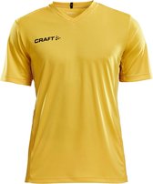 Craft Squad Jersey Solid SS Shirt Heren Sportshirt - Maat XL  - Mannen - geel/zwart
