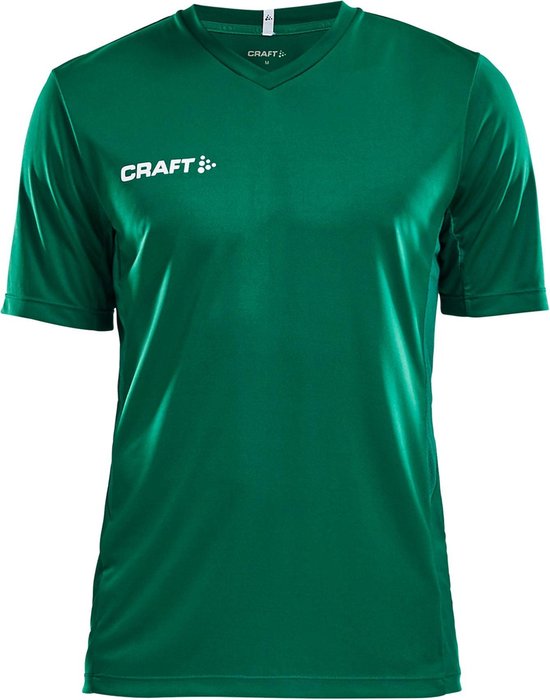 Craft Squad Jersey Solid SS Shirt Heren Sportshirt - Maat S  - Mannen - groen/wit