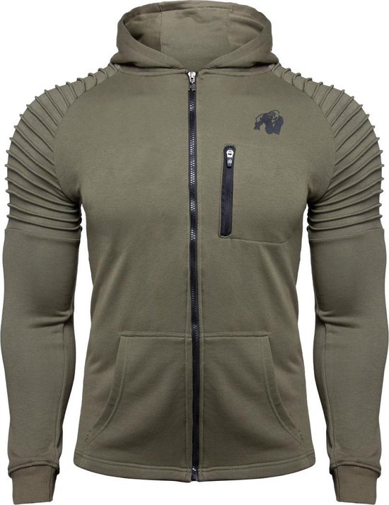 Gorilla Wear Delta Hoodie - Legergroen - 4XL