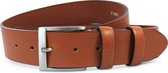 Safekeepers Glad Leren Riem - Cognac - Rundleder - 4 cm