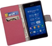 HC Roze Sony Xperia Z3 Bookcase Wallet case Telefoonhoesje