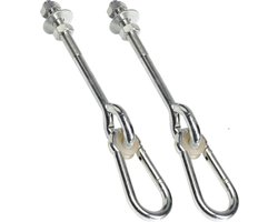 Schommelhaak Model O 14cm inclusief Karabijnhaak - Set van 2 stuks