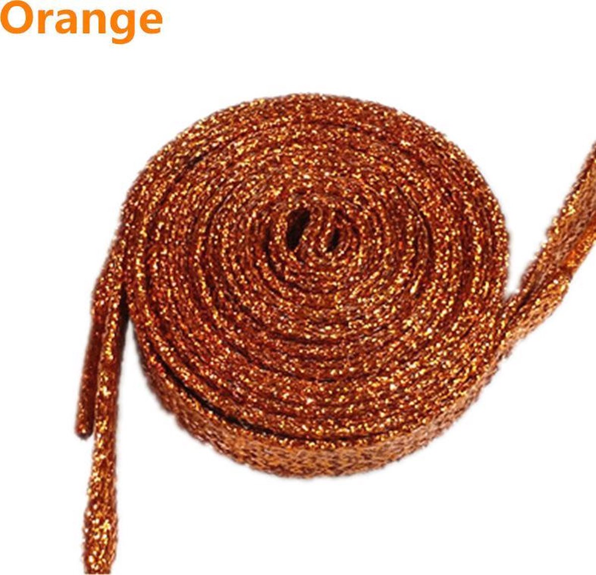 2 Paar mooie Glitter Schoenveter 100cm Oranje - Veter - Lace - Strikken - Kleur