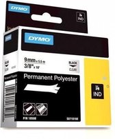 DYMO 9mm RHINO Clear Polyester Tape labelprinter-tape D1