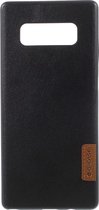 Shop4 - Samsung Galaxy Note 8 Hoesje - Harde Back Case Lychee Donker Grijs