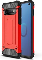 Samsung Galaxy S10 - Hybrid Armor-Case Bescherm-Cover Hoes - Rood