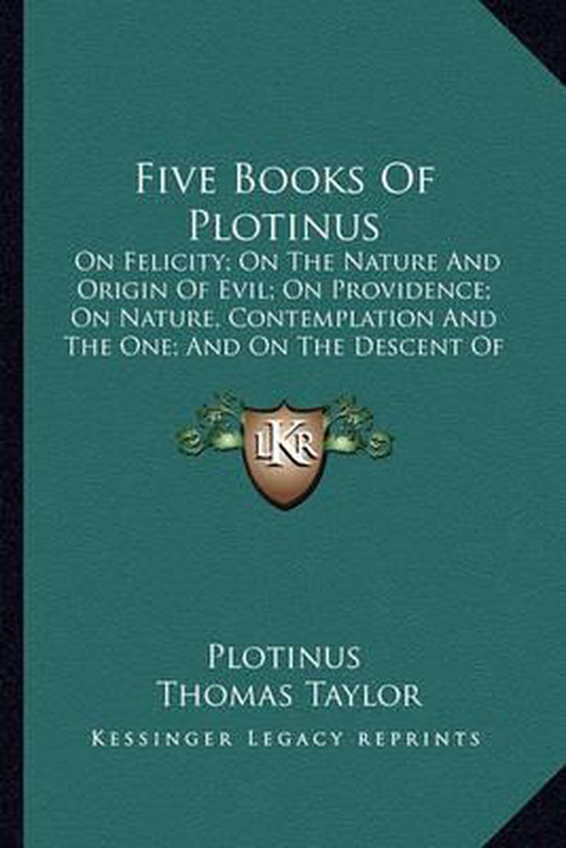 Five Books Of Plotinus van Thomas Plotinus
