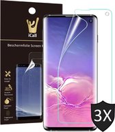 3x Screenprotector geschikt voor Samsung Galaxy S10e | Glas PET Folie Screen Protector Transparant iCall | Full-Screen