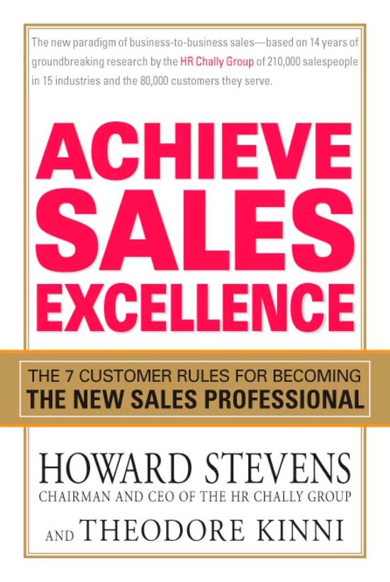 Achieve Sales Excellence - cover