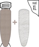 Strijkhoes met een Molton onderlegger - Gemetalliseerd - maat XL - complete set