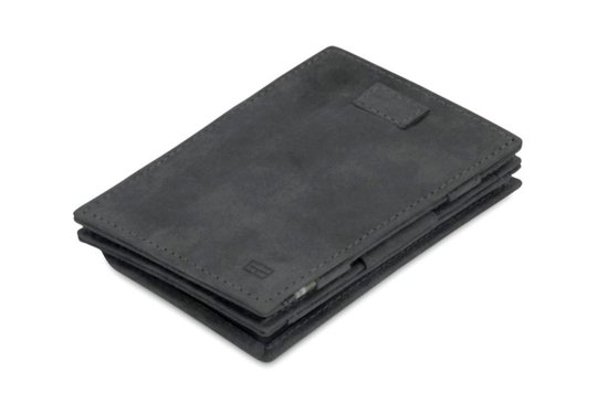 Garzini Magic Wallet Cavare met Card Sleeve en Muntvak RFID Leder Vintage Zwart