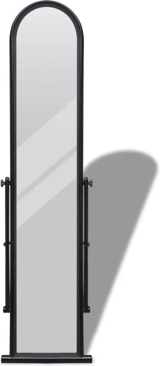 Passpiegel staande spiegel passpiegel vloerspiegel staand zwart 38x43x152cm  | bol.com