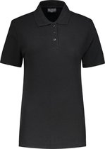 WorkWoman Poloshirt Outfitters Ladies - 81061 zwart - Maat 2XL