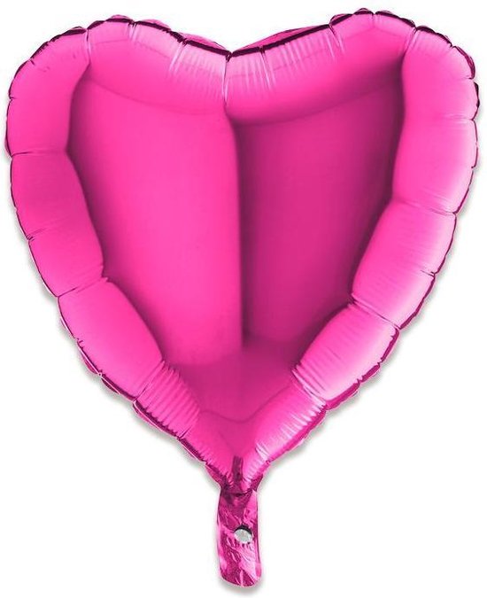Folieballon hart magenta (46cm)