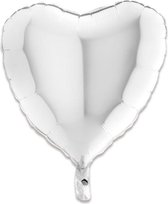 GRABO 18018WH-P Heart Shape Balloon Single Pack, Length-18 I