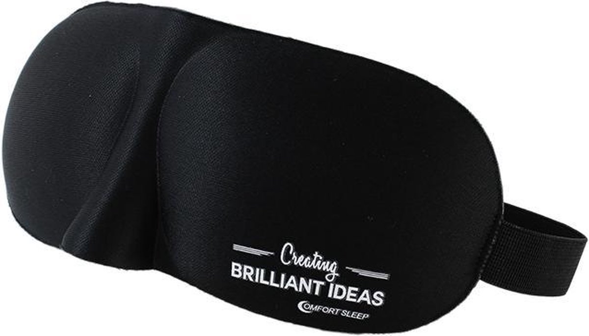 COMFORT SLEEP - 3D premium slaapmasker voor mannen en vrouwen met innovatieve, zachte vorm voor goede verduistering en vrij bewegen van de ogen. Incl. oordoppen en opberg etui - zwart - Creating Brilliant Ideas — afbeelding 8