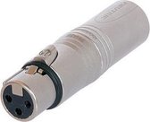 Neutrik NA3FMX XLR (3-pin) XLR (3-pin) Zilver kabeladapter/verloopstukje
