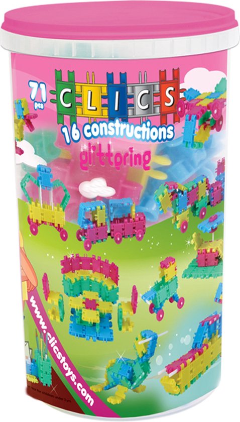 Jeu de construction - Clics - 16 en 1 - 71 pièces - 4 ans+