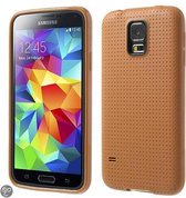 Mesh Holes Silicone case Hoesje Samsung Galaxy S5 oranje