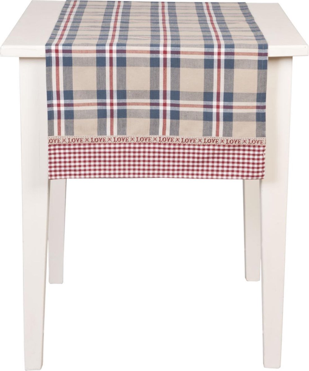 Katoenen Tafelloper 50*140 rood