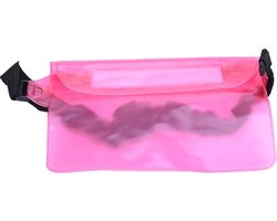 Waterdichte Leuke Heuptas Doorzichtig Roze 17X22cm - Waterproof - Kano - Vakantie - Regen - Op Reis - Reizen - Waterdicht – Transparante Heuptas – Outdooractiviteiten – Waterdicht en Handig – Reizen en Dagelijks Gebruik – Roze – 17X22cm