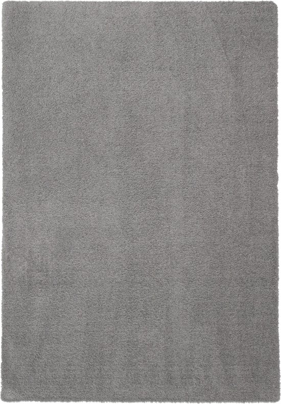 Vloerkleed Soft Touch Sunset Grey Grijs - Tapijten woonkamer - Hoogpolig - Extreem zacht - 200x300