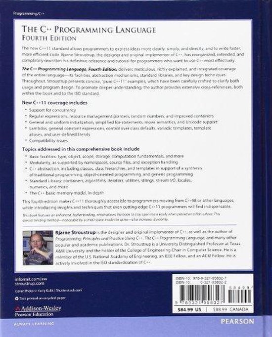 C++ Programming Language | 9780321958327 | Bjarne Stroustrup | Boeken | bol