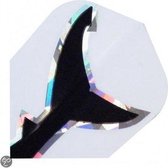 Harrows darts Flight 1614 hologram sharktale white