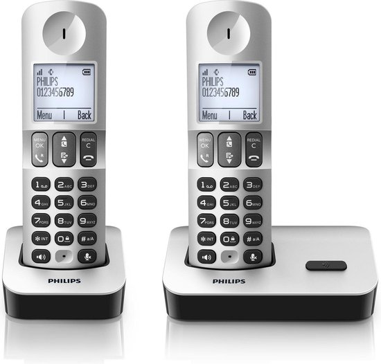 Philips D5002 - Duo DECT Telefoon - Zilver