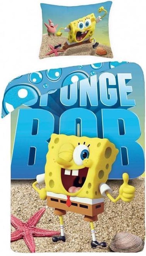 hooi ik heb nodig Almachtig Spongebob Dekbedovertrek Thumbs Up - Eenpersoons - 140x200 - Blauw | bol.com