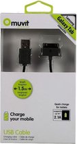 30-pins USB kabel Samsung tablet - zwart
