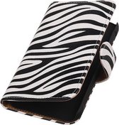 Zebra Booktype Sony Xperia E C1605 Wallet Cover Hoesje