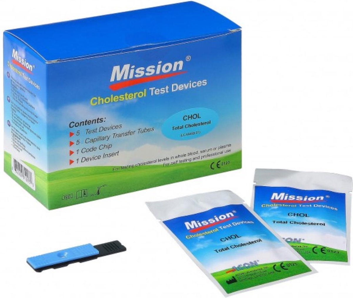 Mission Totaal Cholesterol Teststrips (5 stuks) bol