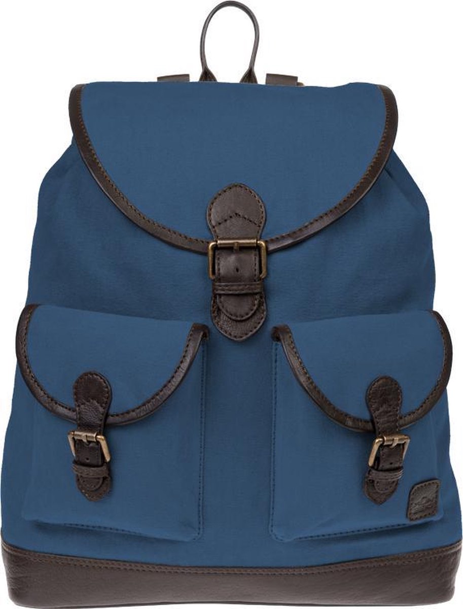 Monbeki Blauwe Canvas Rugzak