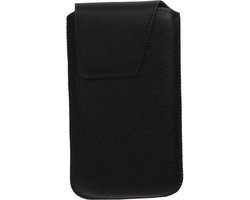Samsung Galaxy S4 i9500 - Leder look insteekhoes/pouch Model 1 - Zwart M