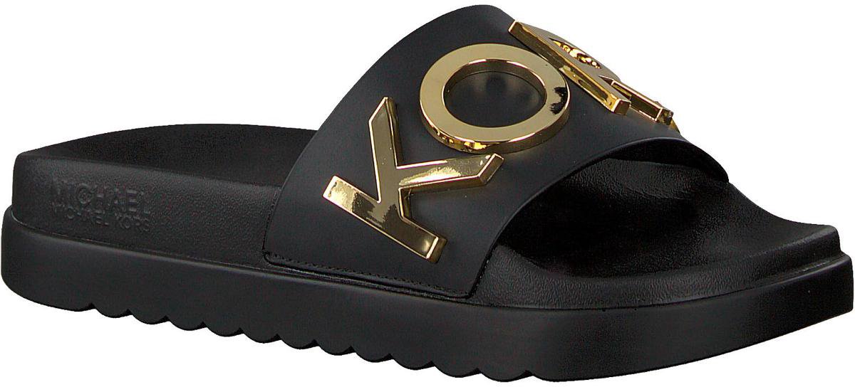 Michael Kors Dames Slippers Cortlandt Sport Slide - Zwart - Maat 36 |  