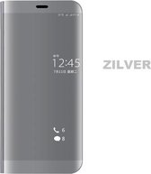 Clear View Stand Cover voor de Huawei P10 Lite _ Zilver