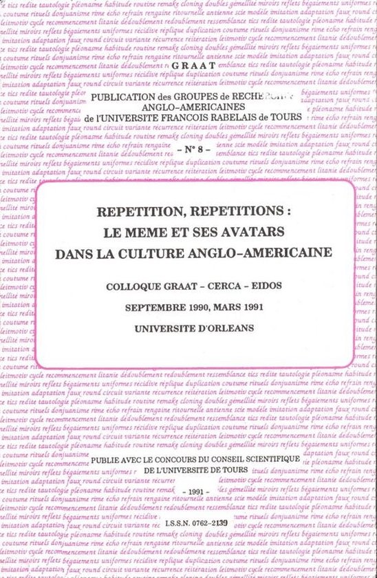 GRAAT - Répétition, répétitions : le même et ses avatar ... - cover